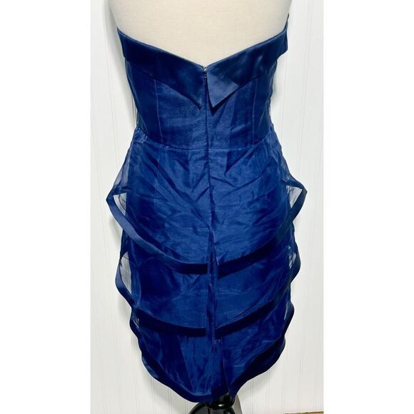 Fouy/Chov Couture New York Sweetheart Neck Mini Formal Cocktail‎ Dress Blue 8 - Picture 8 of 14